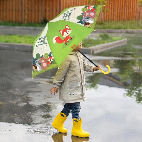Kids Umbrella, Safety Windproof Umbrella with Easy-Grip Hook Handle for Toddler Girls and Boys in Saudi Arabia