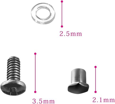 Replacement Screws for Prada Eyeglasses Sunglasses to Mount Lenses (Gunmetal) in Kuwait