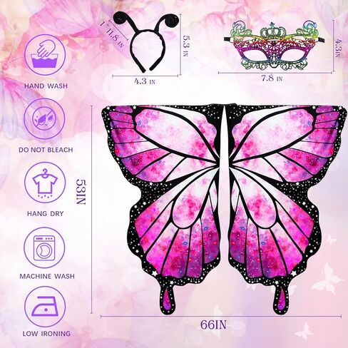 Butterfly Wings Adult Butterfly Costume for Women - Butterfly Cape Costume Perfect for Halloween in Kuwait