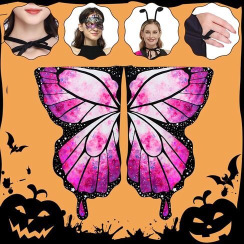Butterfly Wings Adult Butterfly Costume for Women - Butterfly Cape Costume Perfect for Halloween in Kuwait