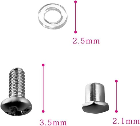 Replacement Screws for Prada Eyeglasses Sunglasses to Mount Lenses (Gunmetal) in Kuwait