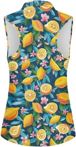 Sleeveless Golf Shirts for Women Lightweight Casual Loose V Neck Zip Up Tank Top Tennis Shirts for Women Plus Size in Saudi Arabia