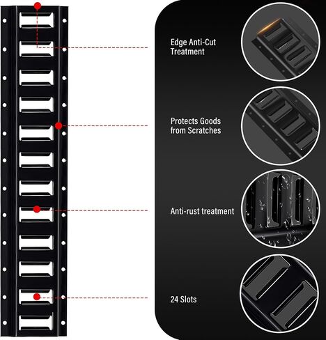 مجموعة سكة حديد ربطة عنق الإلكترونية ، 2 'e track Rail 4 Pack للمرائب ، الشاحنات ، المقطورات ، تعادل الدراجات النارية ، معطف مسحوق ، 6000 رطل قوة كسر in Kuwait