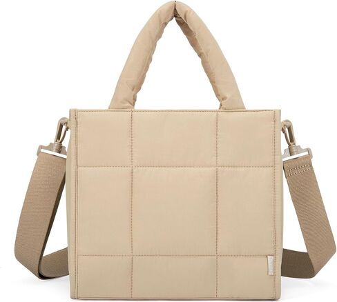 CLUCI Puffer Tote Bag for Women, Quilted Puffy Handbag, Lightweight Travel Crossbody Bag, Shoulder Purses for Shop Work Gym in Saudi Arabia