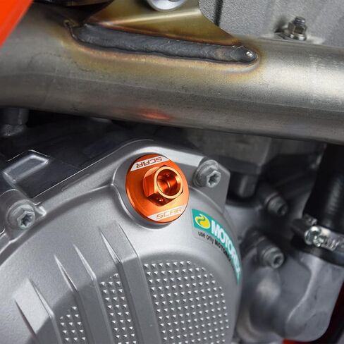 SCAR Oil Filler Plug Cap Compatible with KTM SX SXF EXC EXCF XC XCW XCF XCFW TPI 50 65 85 125 150 200 250 300 350 450 500 HUSQVARNA GASGAS SHERCO - Orange in Saudi Arabia