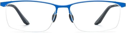 Pure Titanium Glasses Frame Men Semi Rimless Square Eyeglasses Eyewear in Saudi Arabia
