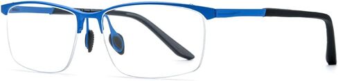 Pure Titanium Glasses Frame Men Semi Rimless Square Eyeglasses Eyewear in Saudi Arabia