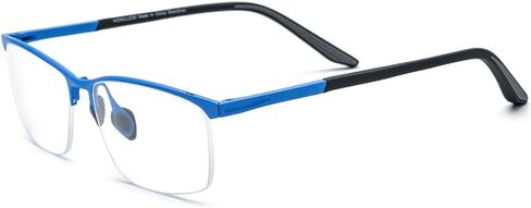 Pure Titanium Glasses Frame Men Semi Rimless Square Eyeglasses Eyewear in Saudi Arabia