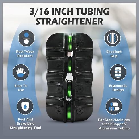 Tubing Straightener For 3/16In Fuel And Brake Line Straightening Tool Rust/Wear Resistant Tube Straightener Handheld Tube Straightening Tool For Coiled Copper,Steel,Stainless Steel,Aluminum Tubing in Saudi Arabia