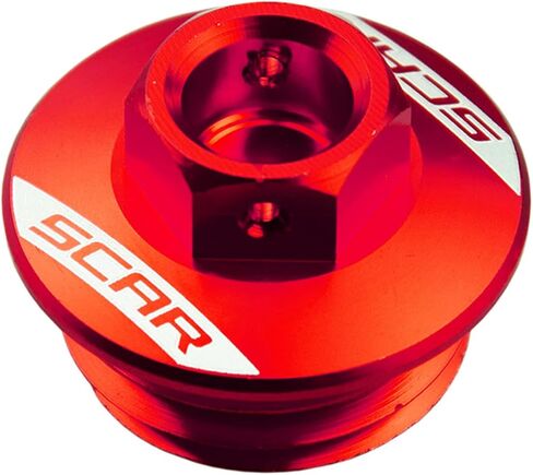 SCAR Oil Filler Plug Cap Compatible with KTM SX SXF EXC EXCF XC XCW XCF XCFW TPI 50 65 85 125 150 200 250 300 350 450 500 HUSQVARNA GASGAS SHERCO - Orange in Saudi Arabia