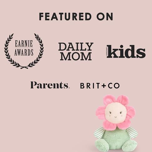 MON AMI Soft Baby Rattle Toy Set of 2 Pcs – 6", Flower Shaped Plush Stuffed Rattle for Newborns, Babies, Sensory Development Toys for Infants & Toddlers in Kuwait