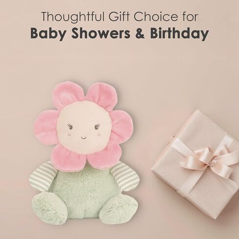 MON AMI Soft Baby Rattle Toy Set of 2 Pcs – 6", Flower Shaped Plush Stuffed Rattle for Newborns, Babies, Sensory Development Toys for Infants & Toddlers in Kuwait