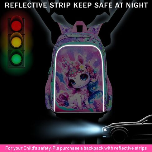16 "حقيرة حورية البحر حقيبة ظهر للبنات ، 3pcs unicorn الأطفال حقيبة الكتب مع صندوق الغداء ， حقيبة الظهر المدرسية لرياض الأطفال في مرحلة ما قبل المدرسة (أرجواني) in Kuwait