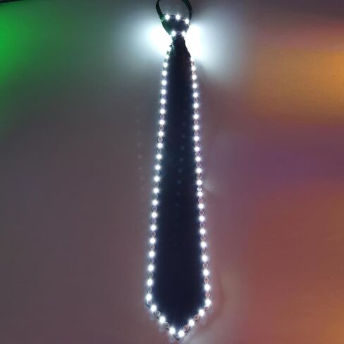 Halloween LED Light up Tie Necktie for Light up Rave Clothes Luminous Glow in the Dark in Saudi Arabia