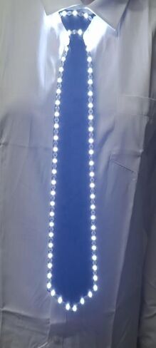 Halloween LED Light up Tie Necktie for Light up Rave Clothes Luminous Glow in the Dark in Saudi Arabia