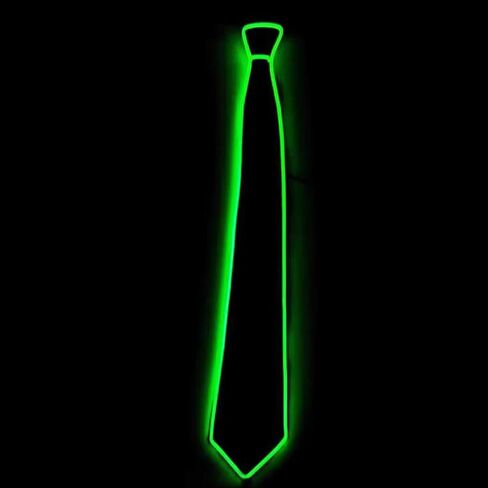 Halloween LED Light up Tie Necktie for Light up Rave Clothes Luminous Glow in the Dark in Saudi Arabia