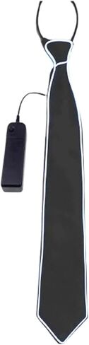 Halloween LED Light up Tie Necktie for Light up Rave Clothes Luminous Glow in the Dark in Saudi Arabia