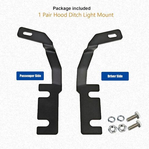محرك غطاء محرك الأقواس الخنزير ، قوس الأمامي الخفيف الأمامي لفورد F150 ، مفصلات هود LED BRACKETS LIGHT MOUNT مناسبة ل F150 RAPTOR 2017-2024/ F-150 2015-2024 in Kuwait