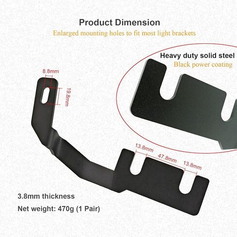 محرك غطاء محرك الأقواس الخنزير ، قوس الأمامي الخفيف الأمامي لفورد F150 ، مفصلات هود LED BRACKETS LIGHT MOUNT مناسبة ل F150 RAPTOR 2017-2024/ F-150 2015-2024 in Kuwait