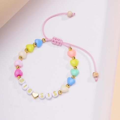 Big Sister Gifts for Girls Big Sister Bracelet for Toddler Daughter Niece Big Sis Bracelet Matching Outfits Big Sister Announcement Jewelry for Girls Big Sister Charm Birthday Gifts in Kuwait