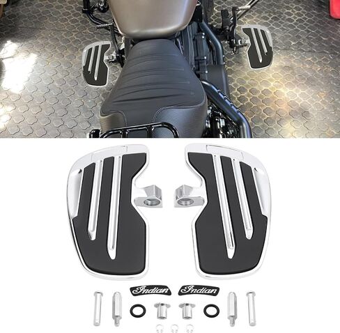 ألواح أرضية سائق الدراجات النارية أوتاد القدم لـ Indian Scout Sixt Bobber استبدال جزء متوافق مع الكشافة الهندية 2015-2021 (أسود) in Kuwait