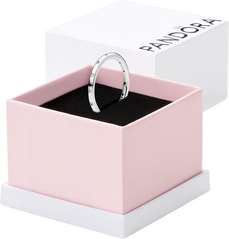 PANDORA Simple Sparkling Band Ring - 14k Gold Stackable Ring for Women - With Gift Box in Kuwait