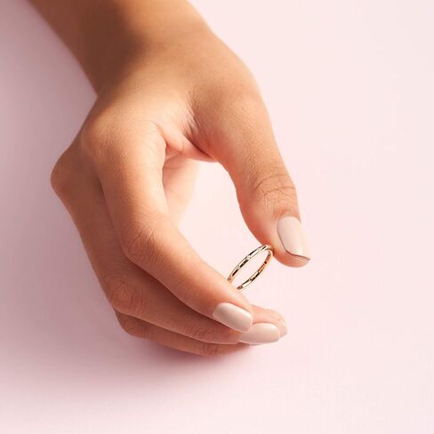 PANDORA Simple Sparkling Band Ring - 14k Gold Stackable Ring for Women - With Gift Box in Kuwait