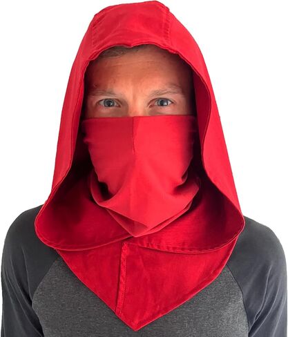 قاتل هود وقناع الكتان Ninja Balaclava قابلة للتكيف هوديي عارضة رن فير كوزبلاي زي لارب قرني in Saudi Arabia