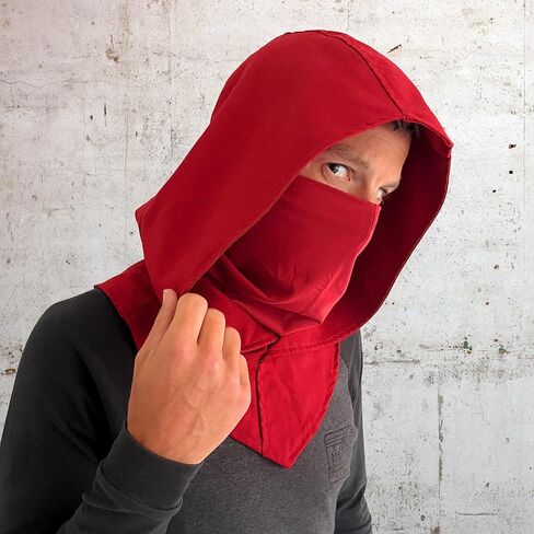 قاتل هود وقناع الكتان Ninja Balaclava قابلة للتكيف هوديي عارضة رن فير كوزبلاي زي لارب قرني in Saudi Arabia