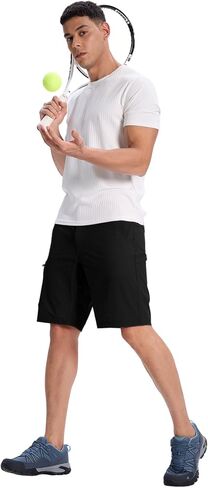 شورتات سوسليود للرجال غير الرسمية شورت الجولف 10 "سريع الجفاف في الصيد الصيد في الصيد السراويل القصيرة مع 6 جيوب in Kuwait