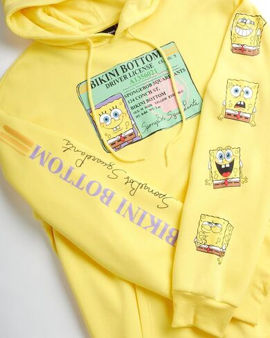 Nickelodeon Men’s SpongeBob and Patrick Fleece Sweatshirt – Men and Women’s Unisex Pullover Hoodie (Size: S-XL) in Saudi Arabia