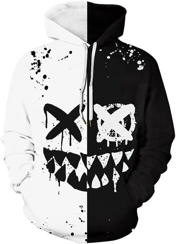 Chaos World Men Men Goidty Hoodie Long Sleeves 3D Funny Print Print Sweatshirt pullover in Kuwait