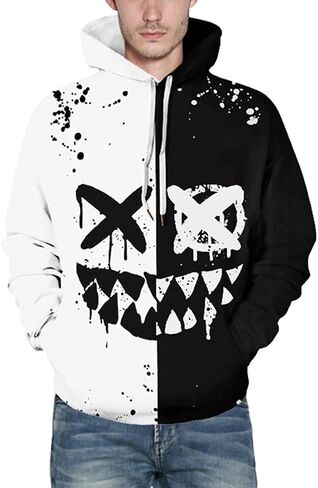 Chaos World Men Men Goidty Hoodie Long Sleeves 3D Funny Print Print Sweatshirt pullover in Kuwait