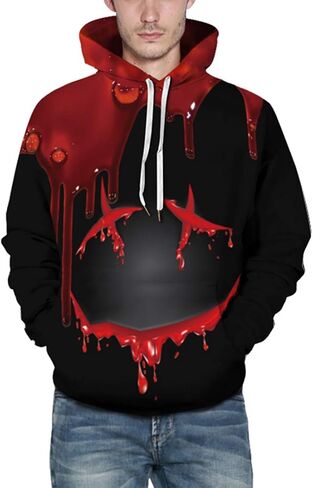 Chaos World Men Men Goidty Hoodie Long Sleeves 3D Funny Print Print Sweatshirt pullover in Kuwait