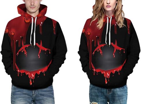 Chaos World Men Men Goidty Hoodie Long Sleeves 3D Funny Print Print Sweatshirt pullover in Kuwait