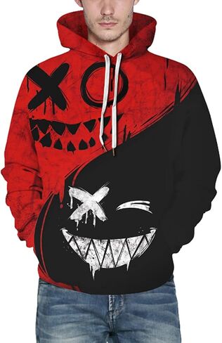 Chaos World Men Men Goidty Hoodie Long Sleeves 3D Funny Print Print Sweatshirt pullover in Kuwait