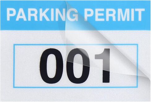 Sequentially Numbered Parking Permit Sticker (Light Blue, 2 x 3 in, 100-Pack) in Saudi Arabia