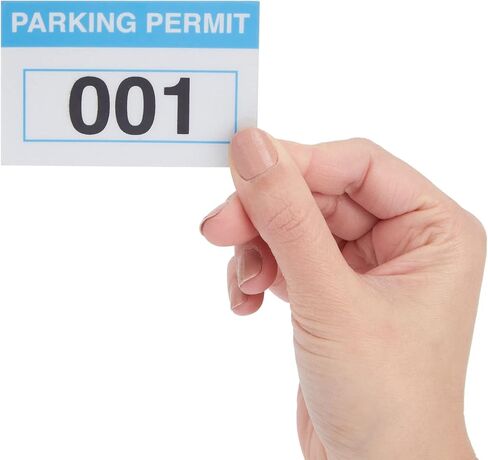 Sequentially Numbered Parking Permit Sticker (Light Blue, 2 x 3 in, 100-Pack) in Saudi Arabia