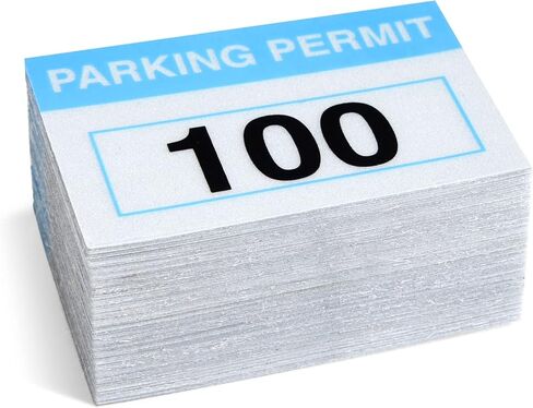 Sequentially Numbered Parking Permit Sticker (Light Blue, 2 x 3 in, 100-Pack) in Saudi Arabia