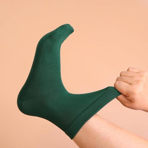 Womens Viscose Bamboo Crew Socks Thin Casual Ultra Soft Colorful Above Ankle Socks Breathable Comfortable 3/6 Pairs in Saudi Arabia