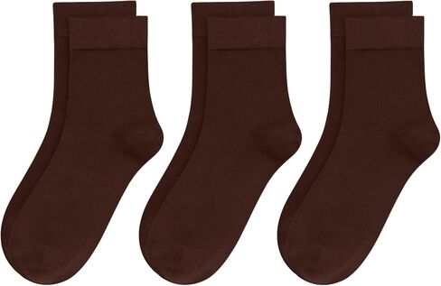Womens Viscose Bamboo Crew Socks Thin Casual Ultra Soft Colorful Above Ankle Socks Breathable Comfortable 3/6 Pairs in Saudi Arabia