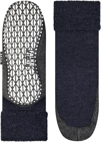 FALKE Women's W HP Cosyshoe Slipper Sock Merino Wool Grey Pink White 1 Pair, 6.5-7.5 in Saudi Arabia