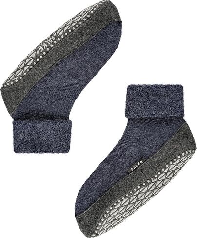 FALKE Women's W HP Cosyshoe Slipper Sock Merino Wool Grey Pink White 1 Pair, 6.5-7.5 in Saudi Arabia