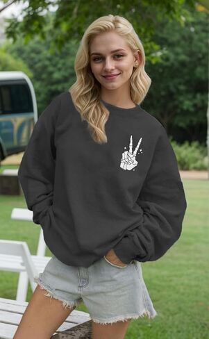 Skeleton Sweatshirts For Women Have The Day You Deserve Graphic Pullover Fall Winter Long Sleeve Tops in Kuwait