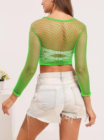 Womens Lingerie Fishnet Tops Mesh Baby Dolls Mini Chemise Nightwear One Size in Kuwait