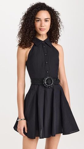 Women's Short Dress with Buckle Belt in Kuwait