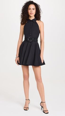 Women's Short Dress with Buckle Belt in Kuwait