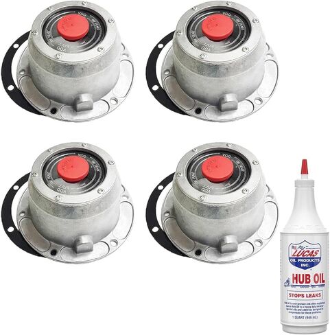 Torque 4 PCS 3434195 Aluminum Hub Caps for Trailer Axle (Replaces Stemco 343-4195, SKF 1696) in Saudi Arabia