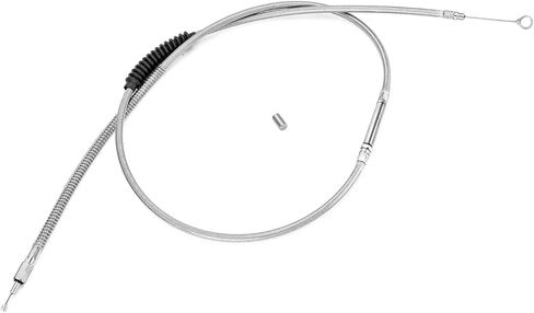 Mofun 65 3/4" Extended Length Motorcycle Clutch Cable Stainless Steel Compatible with Harley Touring Street Glide Electra Glide Road King 1987-2006, 2008-2013, Fit Sportster XL883 1200C, Chrome in Saudi Arabia
