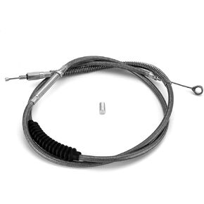 Mofun 65 3/4" Extended Length Motorcycle Clutch Cable Stainless Steel Compatible with Harley Touring Street Glide Electra Glide Road King 1987-2006, 2008-2013, Fit Sportster XL883 1200C, Chrome